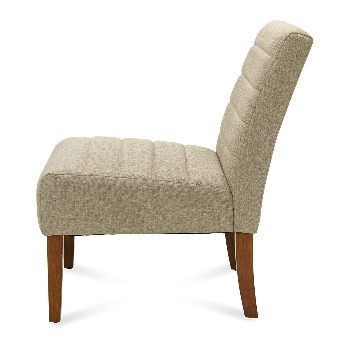 Sillon Tela Beige/nogal Cuarenta Y Dos | Sillones y Ottomanes | salas